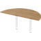 Schäfer Shop Select Ansatztisch PLANOVA ERGOSTYLE, 1/2 Kreis, Kirsche Romana-Dekor/weiß
