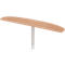 Schäfer Shop Select Ansatztisch PLANOVA ERGOSTYLE, Ellipse, B 1800 x T 400 mm, Kirsche Romana-Dekor/weißalu 