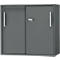Schäfer Shop Select Anstell-/Aufsatz-Schiebetürenschrank SET UP, 2 OH, B 800 x T 420 x H 726 mm, graphit/graphit 