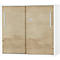Schäfer Shop Select Anstell-/Aufsatz-Schiebetürenschrank SET UP, 2 OH, B 800 x T 420 x H 726 mm, weiß/eiche 