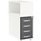 Schäfer Shop Select Anstellcontainer LOGIN, mit Aufsatzregal, 4 Schübe, B 409 x T 800 x H 1120 mm, Holz, abschließbar, weiß/graphit