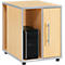Schäfer Shop Select Anstellcontainer Moxxo IQ, PC-Towerfach, 1 Tür, 2 seitliche Fächer, B 551 x T 800 x H 720 mm, Ahorn-Dekor 