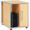 Schäfer Shop Select Anstellcontainer Moxxo IQ, PC-Towerfach, 1 Tür, 2 seitliche Fächer, B 551 x T 800 x H 720 mm, Ahorn-Dekor