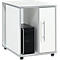 Schäfer Shop Select Anstellcontainer Moxxo IQ, PC-Towerfach, 1 Tür, 2 seitliche Fächer, B 551 x T 800 x H 720 mm, weiß 