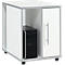 Schäfer Shop Select Anstellcontainer Moxxo IQ, PC-Towerfach, 1 Tür, 2 seitliche Fächer, B 551 x T 800 x H 720 mm, weiß