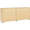 Schäfer Shop Select Anstellschiebetürenschrank, aus Holz, 2 Fachböden, B 1600 mm x T 421 x H 750 mm, Ahorn