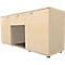 Schäfer Shop Select Aparador, 2 puertas + cajón, con cerradura, tablero aglomerado, An 1500 x P 420 x Al 663 mm, arce