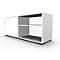 Schäfer Shop Select Aparador, con puerta corredera, con cerradura, tablero aglomerado, An 1600 x P 500 x Al 663 mm, adosable a la izquierda, blanco