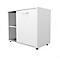 Schäfer Shop Select Aparador, con puerta giratoria, con cerradura, tablero aglomerado, An 800 x P 420 x Al 663 mm, adosable a la derecha, blanco