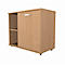 Schäfer Shop Select Aparador, con puerta giratoria, con cerradura, tablero aglomerado, An 800 x P 420 x Al 663 mm, adosable a la derecha, haya