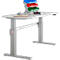 Schäfer Shop Select Arbeitstisch, elektrisch höhenverstellbar, Rechteck, C-Fuß, B 1600 x T 800 x H 725-1185 mm, lichtgrau/weißaluminium 