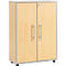 Schäfer Shop Select Archiefkast Moxxo IQ, hout, 2 legborden, 3 ordnerhoogten, B 801 x D 362 x H 1115 mm, afsluitbaar, esdoornpatroon 