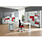 Schäfer Shop Select Archiefkast Moxxo IQ, hout, 2 legborden, 3 ordnerhoogten, B 801 x D 362 x H 1115 mm, afsluitbaar, lichtgrijs 