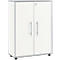 Schäfer Shop Select Archiefkast Moxxo IQ, hout, 2 legborden, 3 ordnerhoogten, B 801 x D 362 x H 1115 mm, afsluitbaar, wit 