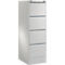 Schäfer Shop Select Archivador colgante MS iCONOMY, acero, 1 vía, bandeja cerrada, ancho 425 mm, aluminio blanco RAL 9006