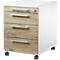 Schäfer Shop Select Archivador con ruedas SET UP, con cerradura, An 432 x P 580 x Al 595 mm, blanco/roble 