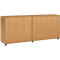 Schäfer Shop Select Armario auxiliar de puertas correderas, de madera, 2 estantes, An 1600 x P 421 x Al 750 mm, haya