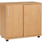 Schäfer Shop Select Armario auxiliar de puertas correderas, de madera, 2 estantes, An 800 x P 421 x Al 750 mm, haya