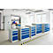 Schäfer Shop Select Armario de cajones SCHÄFER 54-27, 6 cajones, hasta 75 kg, An 1023 x P 572 x Al 1000 mm, azul genciana