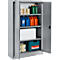 Schäfer Shop Select Armario de material MSI 16408 , ancho 800 x fondo 400 x alto 1535 mm, 3 estantes, acero, aluminio blanco RAL 9006