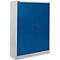 Schäfer Shop Select Armario de material MSI 16412, An. 1200 x Pr. 400 x Al. 1535 mm, 3 estantes, acero, aluminio blanco RAL 9006/azul benigno RAL 5010