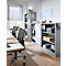 Schäfer Shop Select Armario de persiana MS iCONOMY, acero, 3 alturas de archivo, An 1200 x P 400 x Al 1215 mm, aluminio blanco RAL 9006