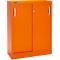 Schäfer Shop Select Armario de puertas correderas, 3 alturas de archivo, An 1200 mm, naranja RAL 2004