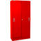 Schäfer Shop Select Armario de puertas correderas, 5 alturas de archivo, An 1200 mm, rojo RAL 3020
