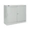 Schäfer Shop Select Armario de puertas correderas MS iCONOMY, acero, 3 alturas de archivo, An 1200 x P 400 x Al 1215 mm, gris luminoso RAL 7035