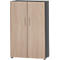 Schäfer Shop Select Armario Start Off, 4 OH, con cerradura, An 800 x P 420 x Al 1514 mm, madera, decoración grafito/roble