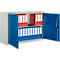 Schäfer Shop Select Armario superior MS 8412i, An. 1200 x Pr. 400 x Al. 800 mm, 1 balda, acero, gris claro RAL 7035/azul benigno RAL 5010