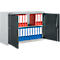 Schäfer Shop Select Armario superior MS 8412i, ancho 1200 x fondo 400 x alto 800 mm, 1 balda, acero, aluminio blanco RAL 9006/gris antracita RAL 7016