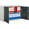 Schäfer Shop Select Armario superior MS 8412i, ancho 1200 x fondo 400 x alto 800 mm, 1 balda, acero, gris claro RAL 7035/gris antracita RAL 7016