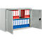 Schäfer Shop Select Armario superior MS 8412i, ancho 1200 x fondo 400 x alto 800 mm, 1 balda, acero, gris claro RAL 7035/gris claro RAL 7035