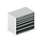 Schäfer Shop Select Armoire à 7 tiroirs 64-36, capacité de charge 75 kg par tiroirs, l. 1193 x P 725 x H 1000 mm, gris clair/anthracite,