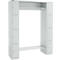 Schäfer Shop Select Armoire à casiers, avec étagère à chapeaux et tringle à vêtements, 2 x 4 compartiments, L 1735 x P 500 x H 1950 mm, gris clair/gris clair 