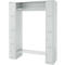 Schäfer Shop Select Armoire à casiers, avec étagère à chapeaux et tringle à vêtements, 2 x 4 compartiments, L 1735 x P 500 x H 1950 mm, gris clair/gris clair 