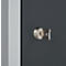 Schäfer Shop Select Armoire à casiers, avec étagère à chapeaux et tringle à vêtements, 2 x 6 compartiments, L 1735 x P 500 x H 1950 mm, aluminium blanc/gris anthracite