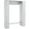 Schäfer Shop Select Armoire à casiers, avec étagère à chapeaux et tringle à vêtements, 2 x 6 compartiments, L 1735 x P 500 x H 1950 mm, gris clair/gris clair