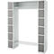 Schäfer Shop Select Armoire à casiers, avec étagère à chapeaux et tringle à vêtements, 2 x 6 compartiments, L 1735 x P 500 x H 1950 mm, gris clair/gris uni
