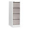 Schäfer Shop Select Armoire à dossiers suspendus H24ES SSI Schäfer, 1 rangée, 4 tiroirs, 425 x 600 x 1350 mm, gris platine