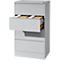 Schäfer Shop Select Armoire à dossiers suspendus MS iCONOMY, acier, 2 rangées, cadre ouvert, l. 780 mm, argent alu RAL 9006