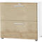 Schäfer Shop Select Armoire à dossiers suspendus SET UP, 2 tiroirs à dossiers suspendus, verrouillable, l. 800 x P 420 x H 744 mm, blanc/chêne 