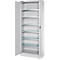 Schäfer Shop Select Armoire à matériel MSI 2409, acier, 6 tablettes, L 950 x P 400 x H 1935 mm, aluminium blanc 