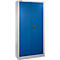 Schäfer Shop Select Armoire à matériel MSI 2409, acier, 6 tablettes, L 950 x P 400 x H 1935 mm, aluminium blanc/bleu enzyme 