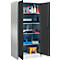 Schäfer Shop Select Armoire à matériel MSI 2509, 4 étagères intermédiaires, serrure à cylindre, L 950 x P 500 x H 1935 mm, aluminium blanc RAL 9006/gris anthracite RAL 7016