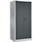 Schäfer Shop Select Armoire à matériel MSI 2509 S, modèle renforcé, jusqu'à 100 kg/tablette, L 950 x P 500 x H 1935 mm, blanc-aluminium/gris anthracite 