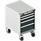 Schäfer Shop Select Armoire à outils mobile WSK 27-36, 5 tiroirs, H 920 mm, fermeture simple, acier, charge max. 200 kg, gris clair/gris anthracite