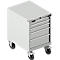 Schäfer Shop Select Armoire à outils mobile WSK 27-36, 5 tiroirs, H 920 mm, fermeture simple, acier, charge max. 75 kg, gris clair/gris clair