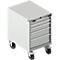 Schäfer Shop Select Armoire à outils mobile WSK 36-27, 5 tiroirs, H 920 mm, verrouillage simple, acier, capacité de charge 200 kg, gris clair/gris clair